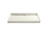 Groove® 60" x 36" alcove shower base, center drain