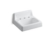 Hudson™ 20" x 18" wall-mount bathroom sink with widespread faucet holes and lugs for chair carrier