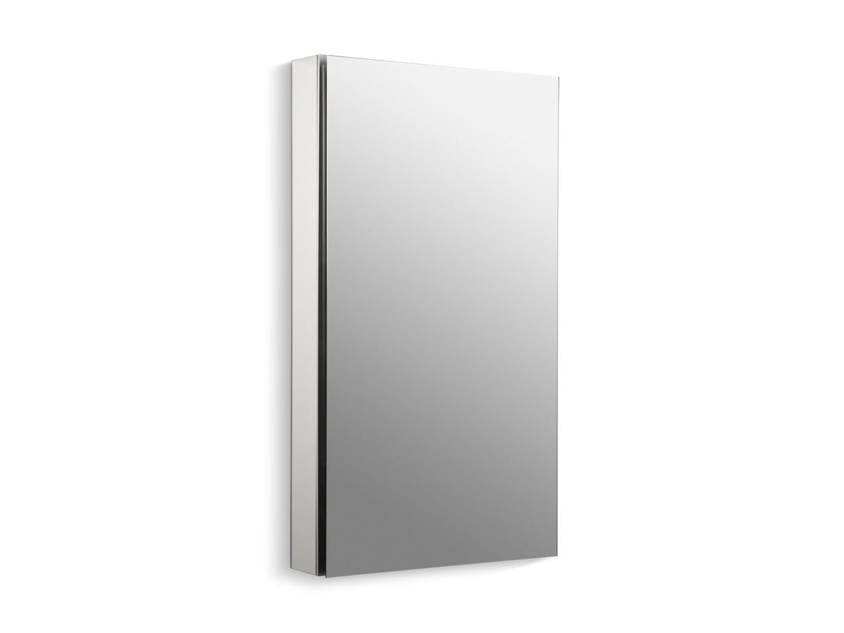 Catalan® 20-1/8" W x 36-1/8" H aluminum single-door medicine cabinet with 107 degree hinge