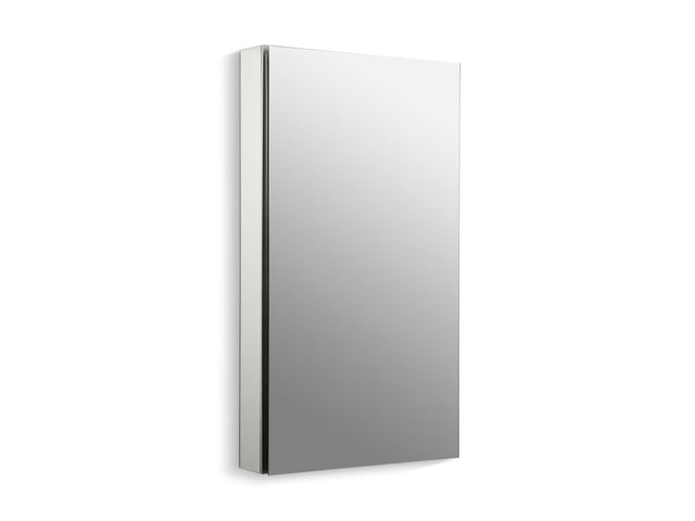 Catalan® 20-1/8" W x 36-1/8" H aluminum single-door medicine cabinet with 107 degree hinge