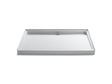 Groove® 60" x 42" alcove shower base, rear center drain