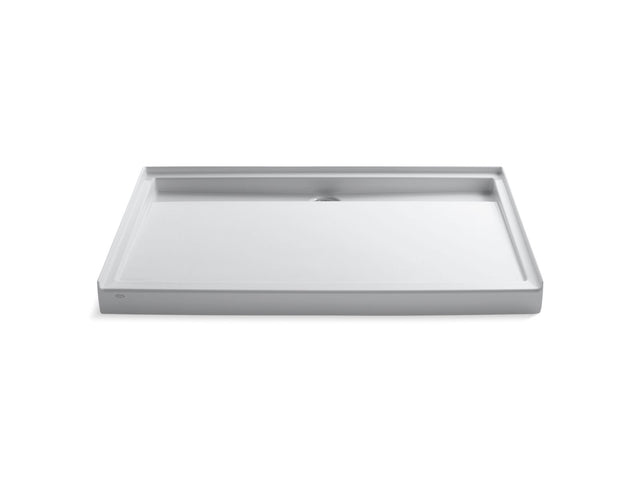 Groove® 60" x 42" alcove shower base, rear center drain