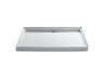 Groove® 60" x 42" alcove shower base, rear center drain