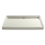 Groove® 60" x 42" alcove shower base, rear center drain