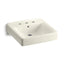 Soho® 20" x 18" wall-mount/concealed arm carrier bathroom sink with 8" widespread faucet holes