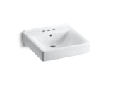 Soho® 20" x 18" wall-mount/concealed arm carrier arm bathroom sink with 4" centerset faucet holes