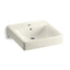 Soho® 20" x 18" wall-mount/concealed arm carrier bathroom sink with single faucet hole