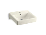 Soho® 20" x 18" wall-mount/concealed arm carrier bathroom sink with single faucet hole