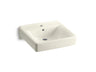 Soho® 20" x 18" wall-mount/concealed arm carrier bathroom sink with single faucet hole