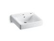 Soho® 20" x 18" wall-mount/concealed arm carrier bathroom sink right-hand soap dispenser hole