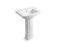 Archer® 24" rectangular pedestal bathroom sink