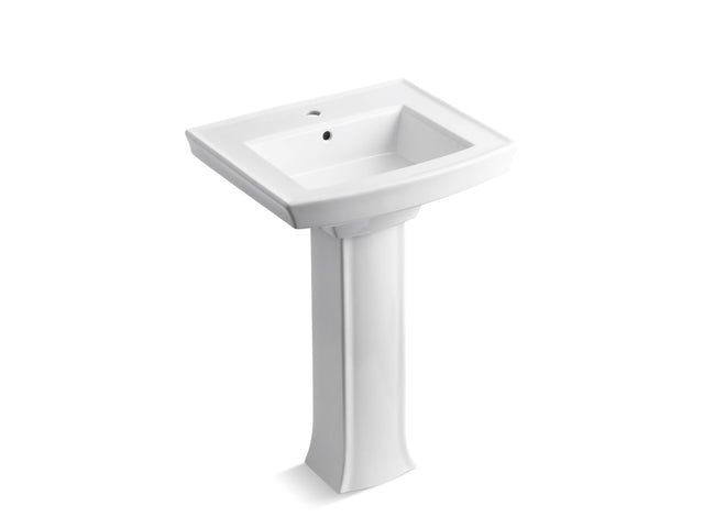 Archer® 24" rectangular pedestal bathroom sink