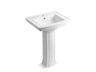 Archer® 24" rectangular pedestal bathroom sink