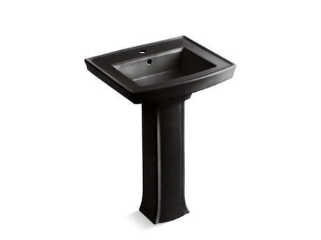 Archer® 24" rectangular pedestal bathroom sink