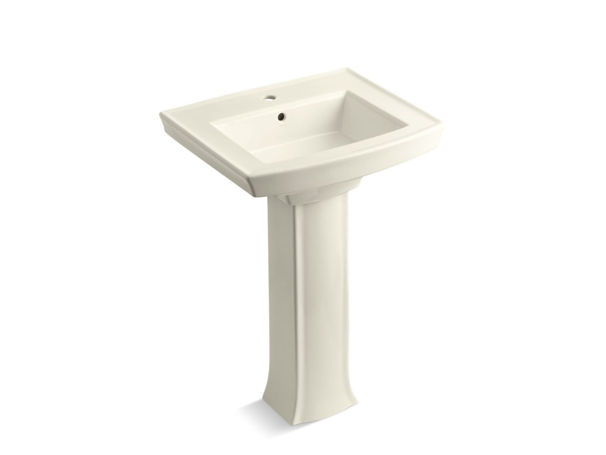 Archer® 24" rectangular pedestal bathroom sink