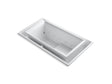 sok® 63" x 31-1/2" drop-in Effervescence bath with chromatherapy and right-hand drain