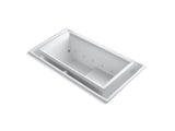 sok® 63" x 31-1/2" drop-in Effervescence bath with chromatherapy and right-hand drain