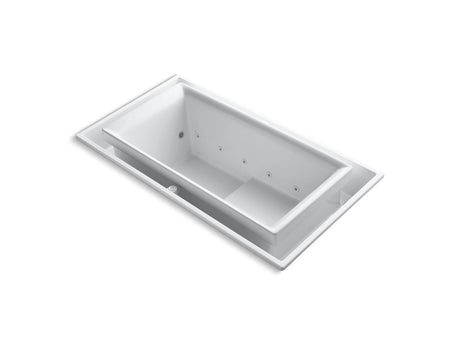 sok® 63" x 31-1/2" drop-in Effervescence bath with chromatherapy and left-hand drain