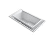 sok® 63" x 31-1/2" drop-in Effervescence bath with left-hand drain