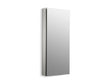 Catalan® 15" W x 36-1/8" H aluminum single-door medicine cabinet with 107 degree hinge