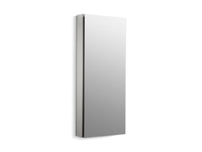 Catalan® 15" W x 36-1/8" H aluminum single-door medicine cabinet with 107 degree hinge