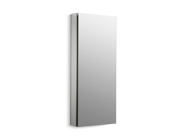 Catalan® 15" W x 36-1/8" H aluminum single-door medicine cabinet with 107 degree hinge