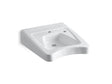 Morningside™ 20" x 27" wall-mount/concealed arm carrier wheelchair bathroom sink with single faucet hole and right-hand soap dispenser hole