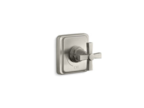 Pinstripe® Pure MasterShower® volume control valve trim with cross handle
