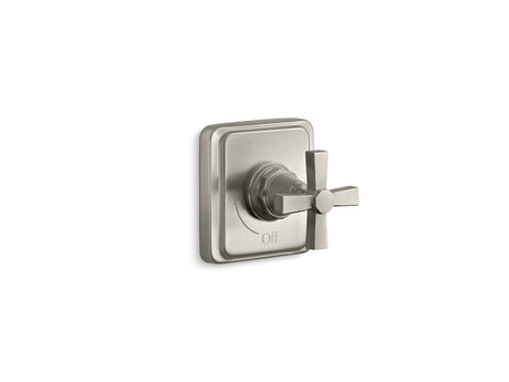 Pinstripe® Pure MasterShower® volume control valve trim with cross handle