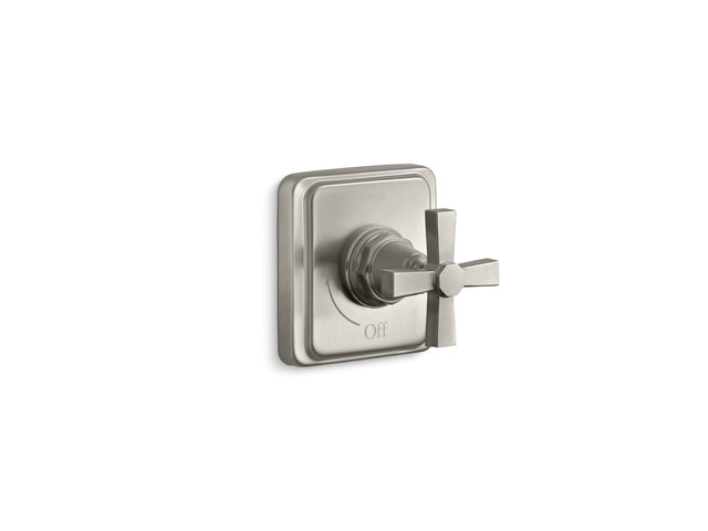 Pinstripe® Pure MasterShower® volume control valve trim with cross handle
