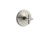 Purist® MasterShower® temperature control valve trim with cross handle
