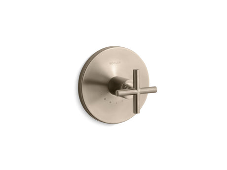 Purist® MasterShower® temperature control valve trim with cross handle