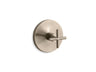 Purist® MasterShower® temperature control valve trim with cross handle