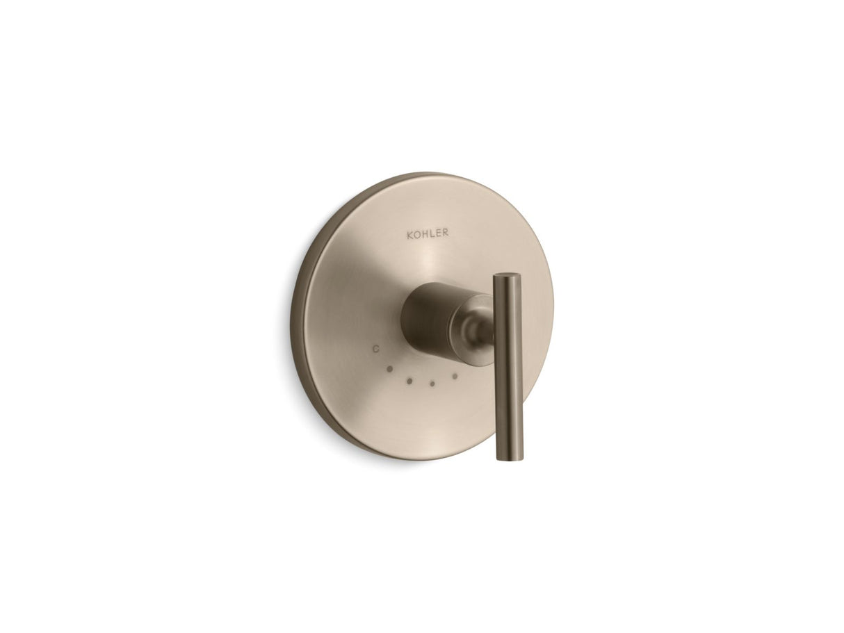 Purist® MasterShower® temperature control valve trim with lever handle