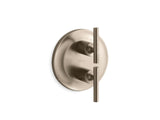 Purist® MasterShower® temperature and volume control valve trim