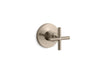 Purist® MasterShower® volume control valve trim with cross handle