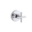 Purist® MasterShower® volume control valve trim with cross handle