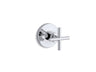 Purist® MasterShower® volume control valve trim with cross handle