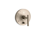 Purist® Rite-Temp® valve trim with push-button diverter and lever handle