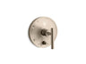Purist® Rite-Temp® valve trim with push-button diverter and lever handle