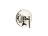 Purist® Rite-Temp® valve trim with push-button diverter and lever handle