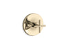 Purist® MasterShower® temperature control valve trim with cross handle