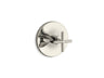 Purist® MasterShower® temperature control valve trim with cross handle