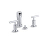 Purist® Vertical spray bidet faucet with lever handles