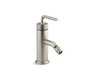 Purist® Horizontal swivel spray aerator bidet faucet with straight lever handle