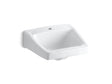 Chesapeake™ 19-1/4" x 17-1/4" wall-mount/concealed arm carrier bathroom sink with single faucet hole