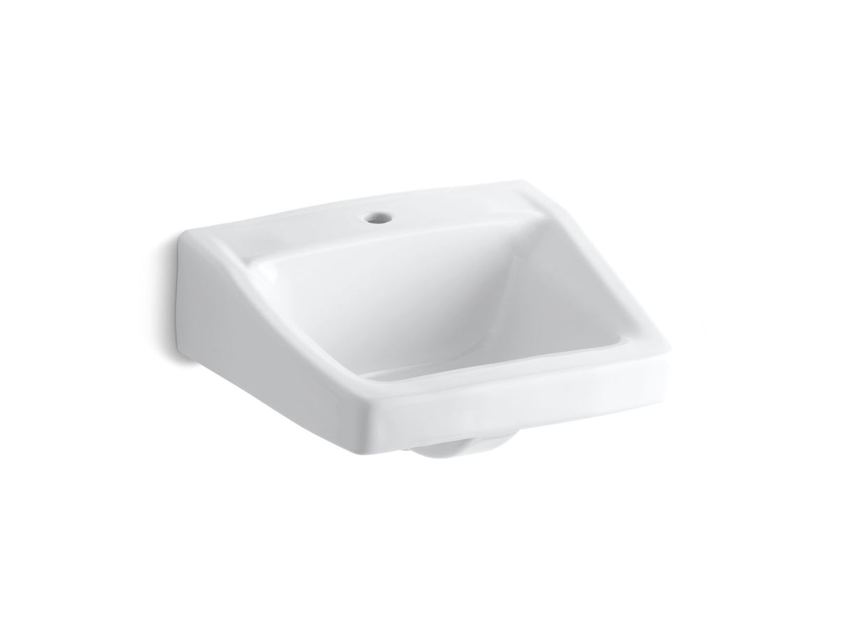 Chesapeake™ 19-1/4" x 17-1/4" wall-mount/concealed arm carrier bathroom sink with single faucet hole