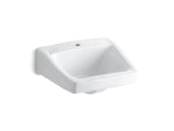Chesapeake™ 19-1/4" x 17-1/4" wall-mount/concealed arm carrier bathroom sink with single faucet hole