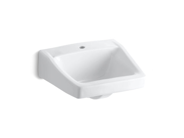 Chesapeake™ 19-1/4" x 17-1/4" wall-mount/concealed arm carrier bathroom sink with single faucet hole