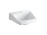 Chesapeake™ 19-1/4" x 17-1/4" wall-mount/concealed arm carrier bathroom sink with single faucet hole